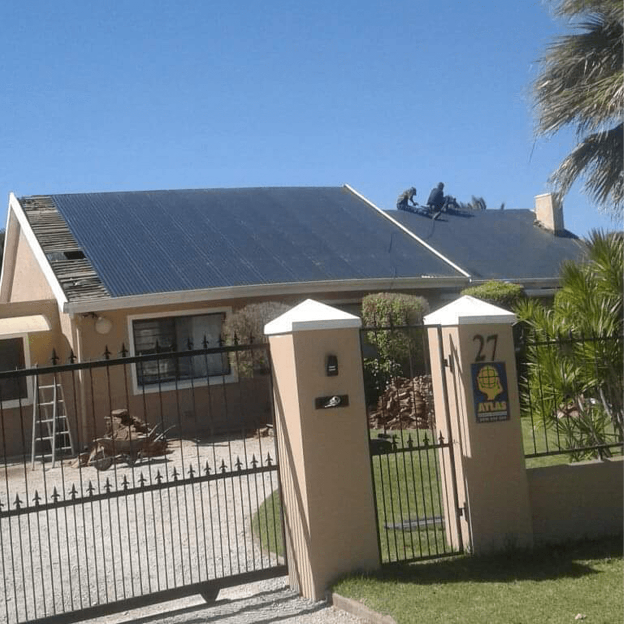 New roof installation